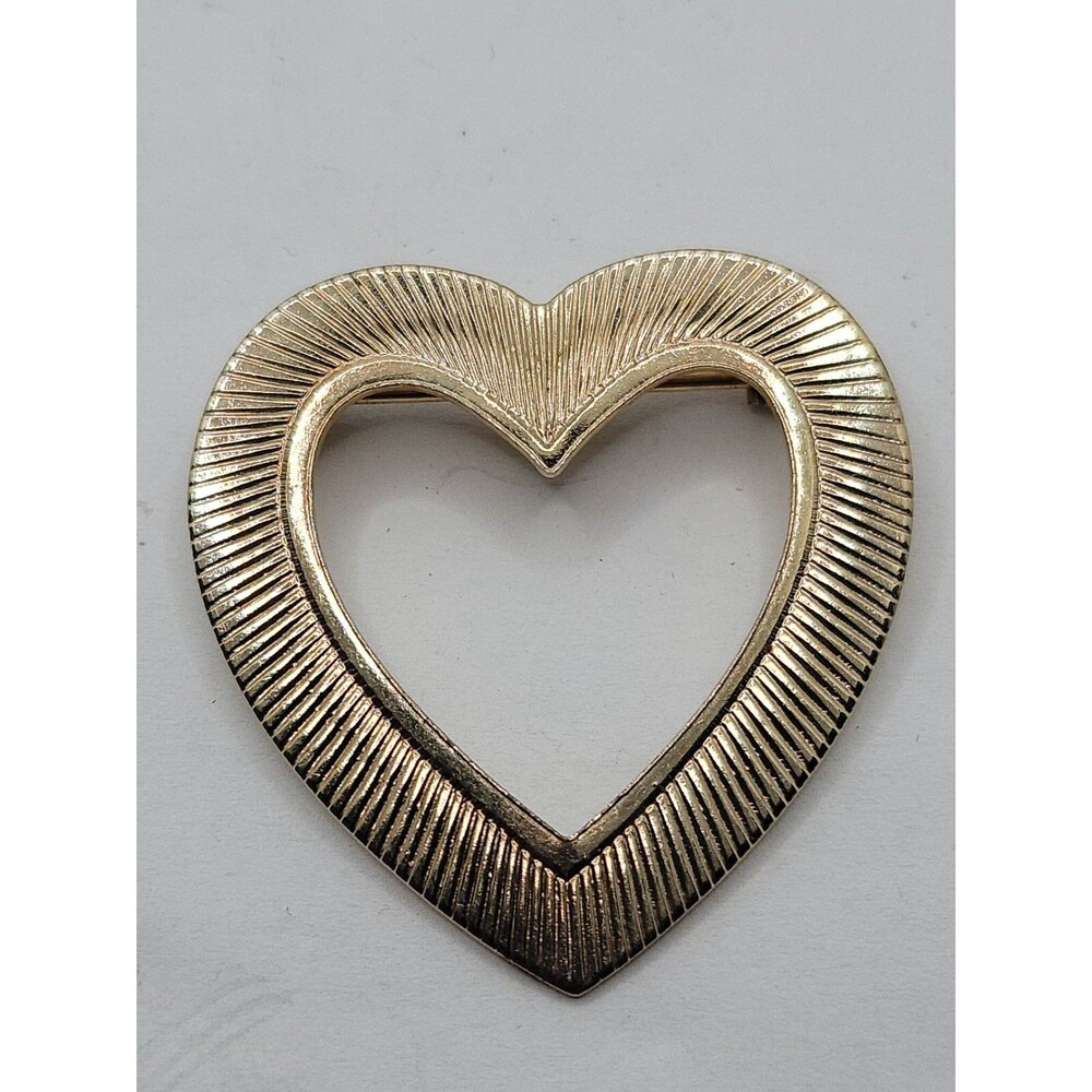 Heart-Shaped Scarf Clip / Brooch Pin